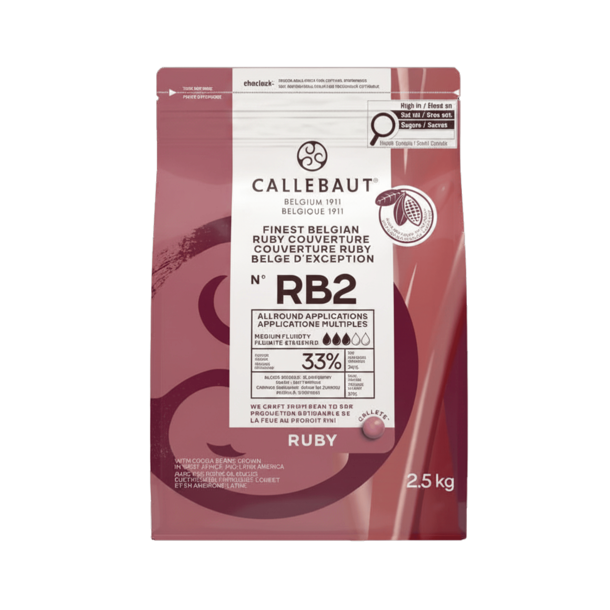 Ruby Chocolate Callets Recipe RB2 2.5kg, , large